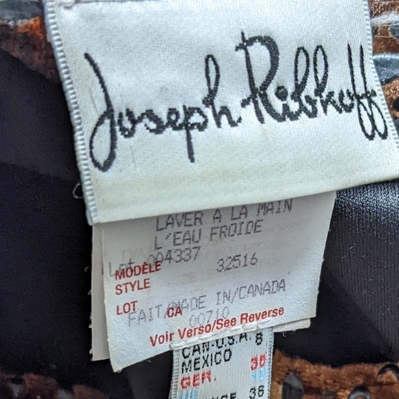 Joseph Ribkoff leopard animal print jacket cardigan brown black size 8 @T1 - Picture 3 of 8